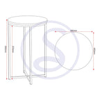 Dallas Side Table - Marble/Black