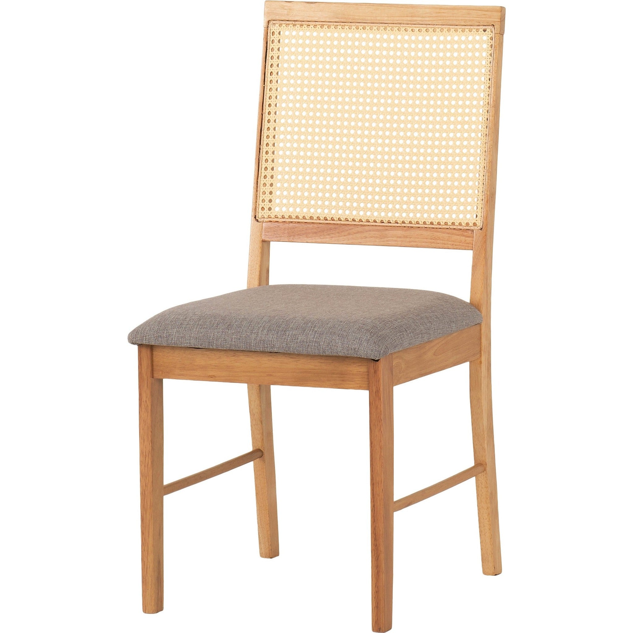 Ellis Dining Chair X2 Per Box - Oak Effect/Grey Fabric