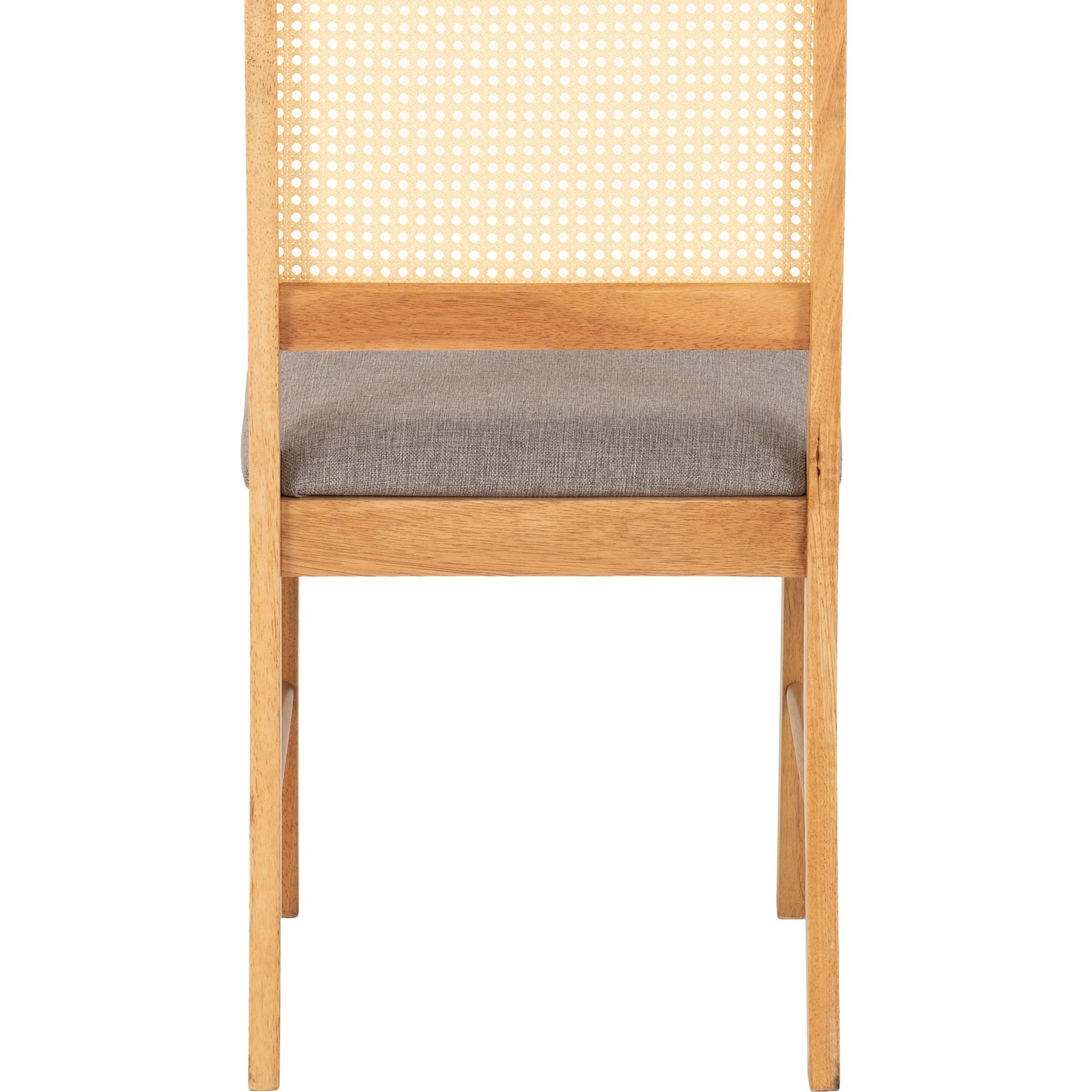 Ellis Dining Chair X2 Per Box - Oak Effect/Grey Fabric