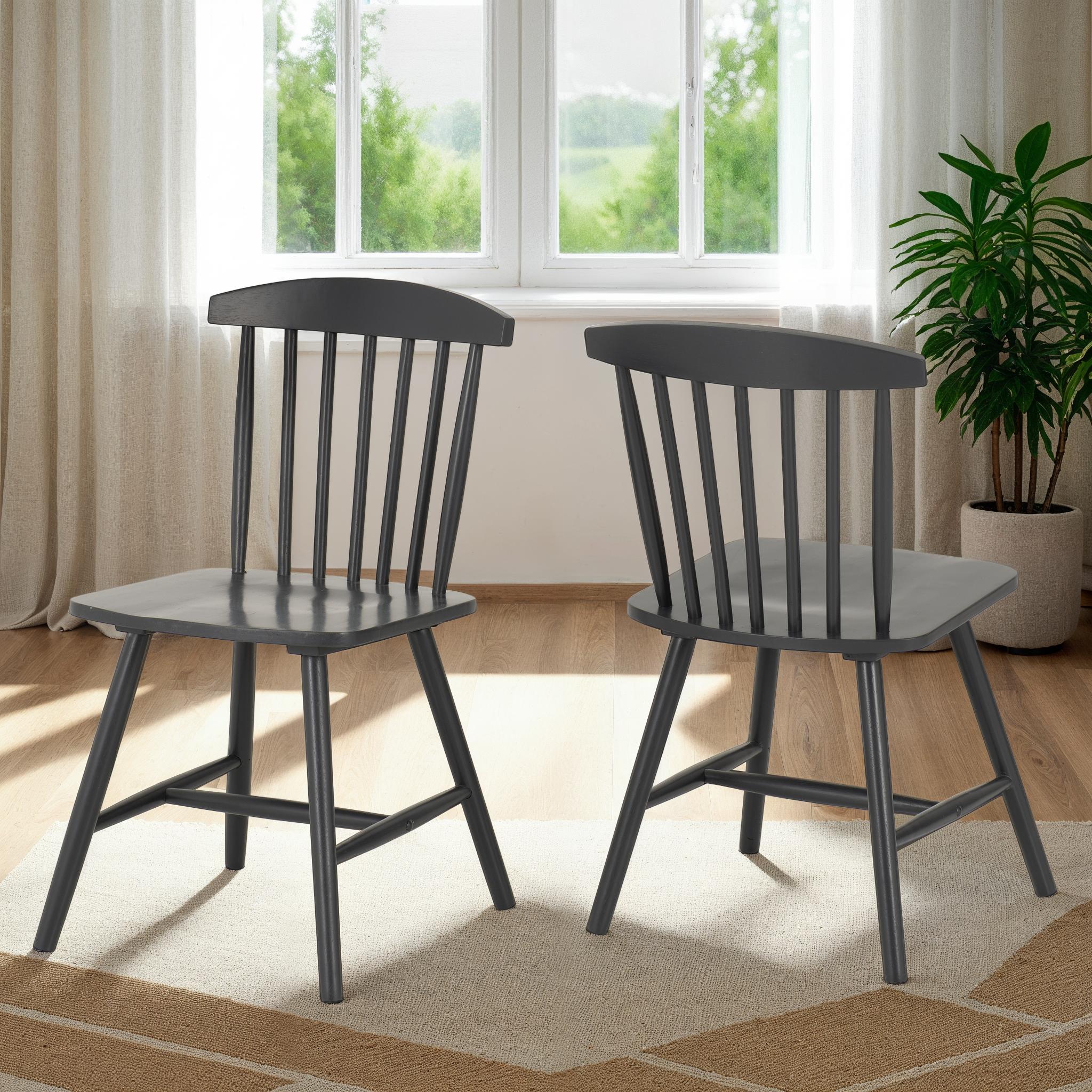 Emery Dining Chair X2 Per Box - Dark Grey