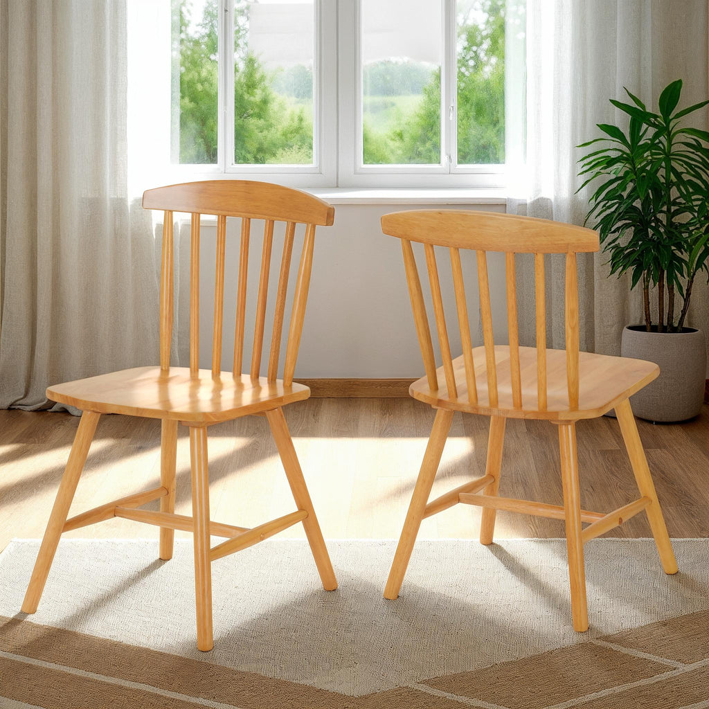 Emery Dining Chair X2 Per Box - Natural Oak Effect