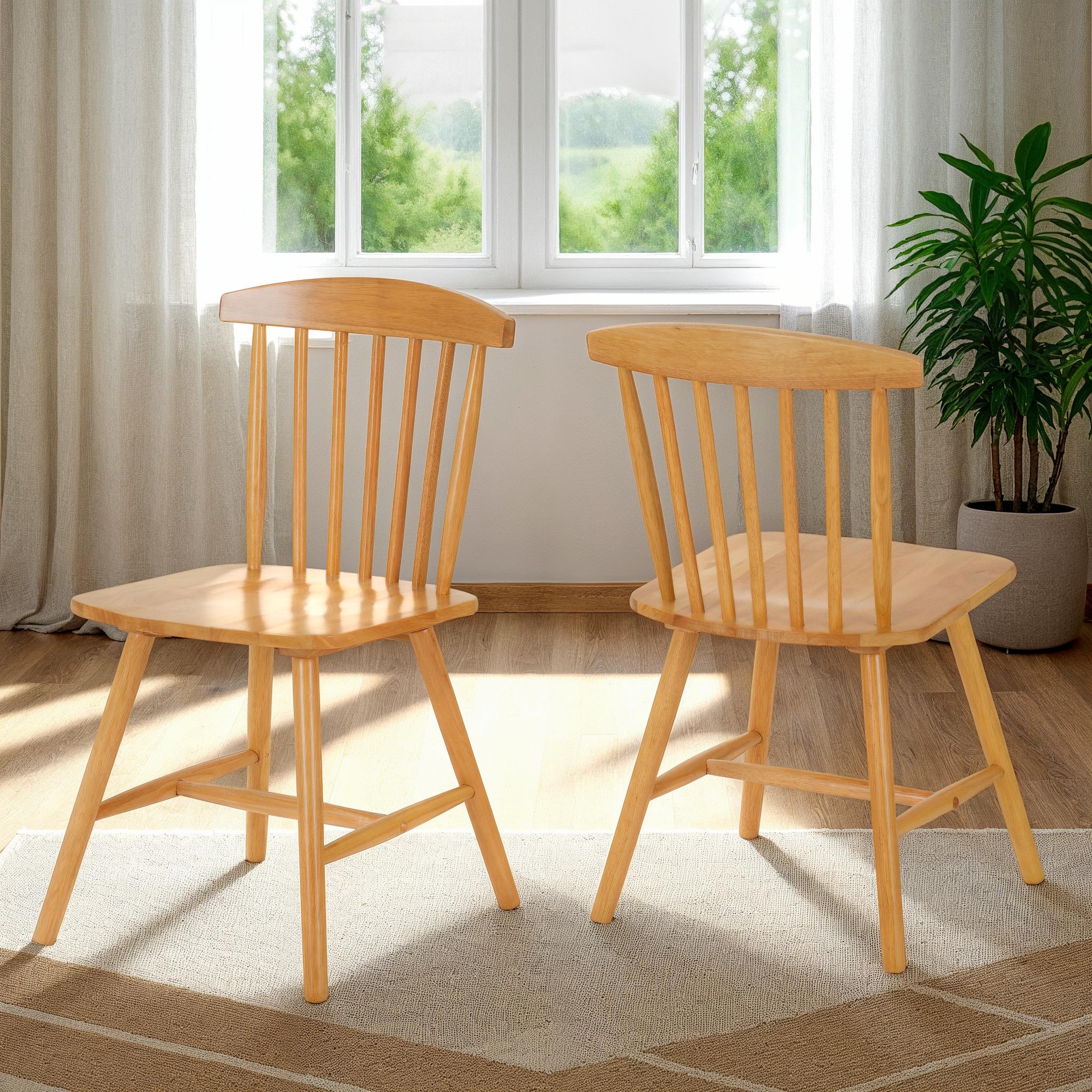 Emery Dining Chair X2 Per Box - Natural Oak Effect