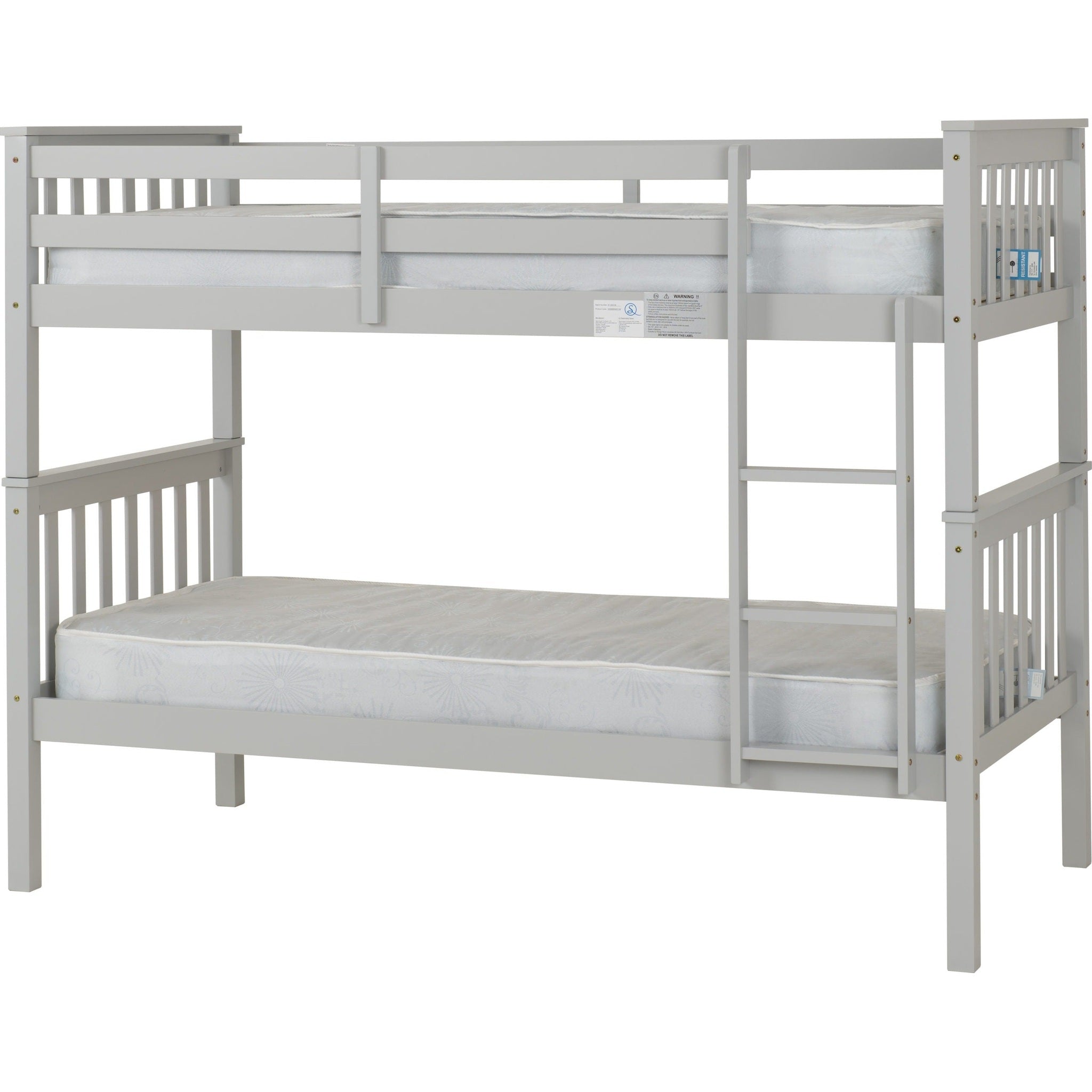 Erin 3' Bunk Bed - Light Grey