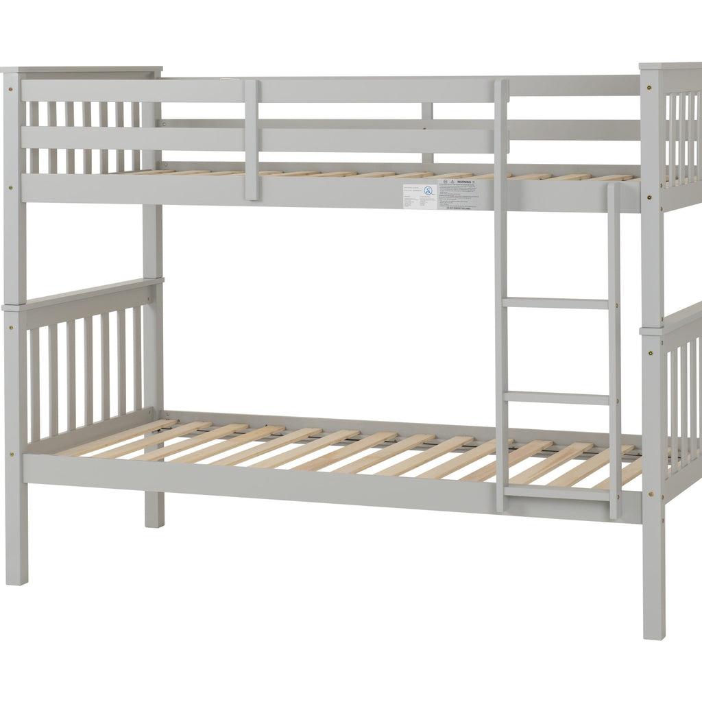 Erin 3' Bunk Bed - Light Grey