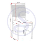 Ellis Dining Chair X2 Per Box - Oak Effect/Grey Fabric