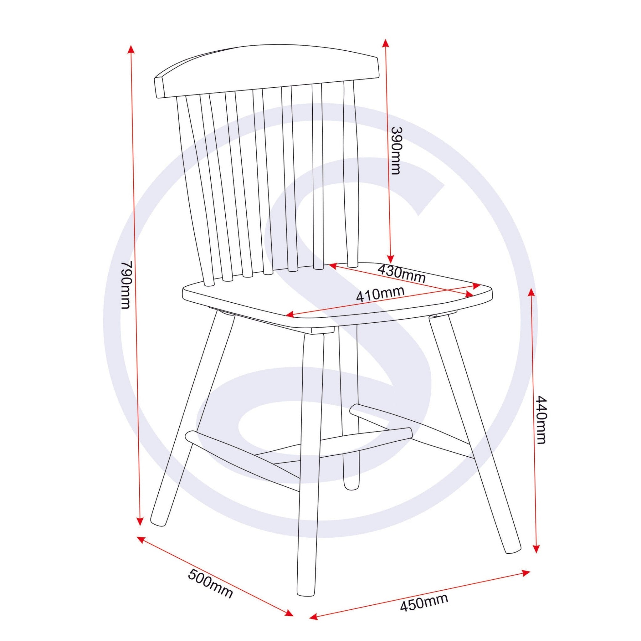 Emery Dining Chair X2 Per Box - Dark Grey