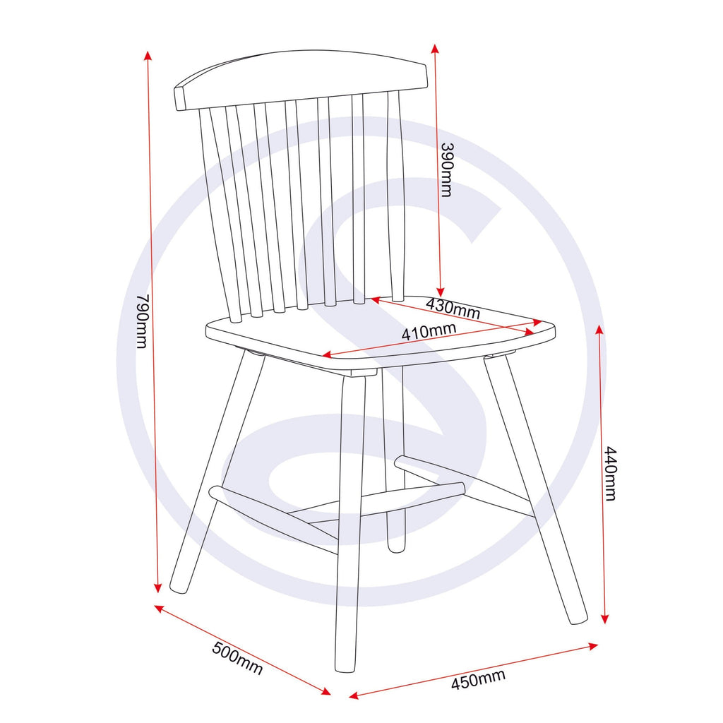 Emery Dining Chair X2 Per Box - White