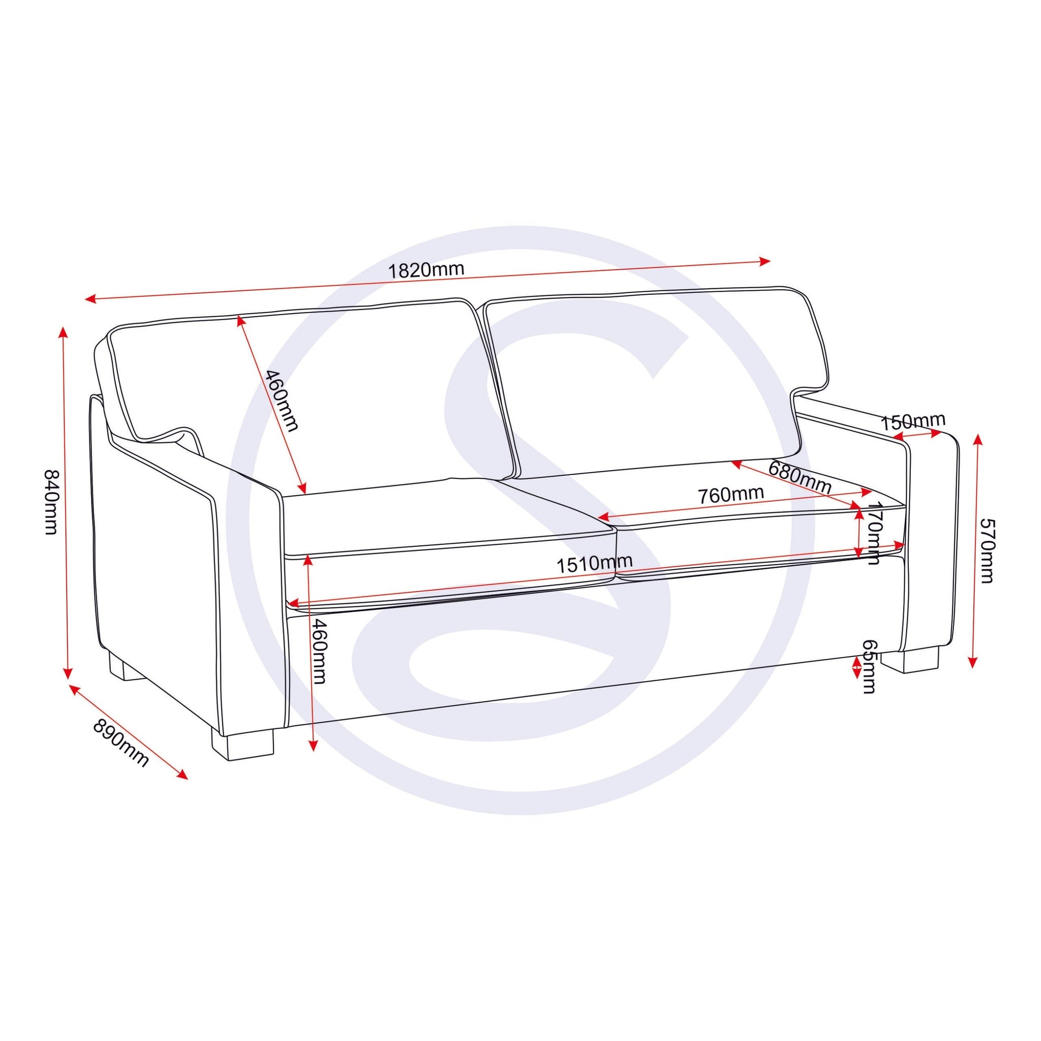 Eton Sofa Bed - Light Grey Fabric