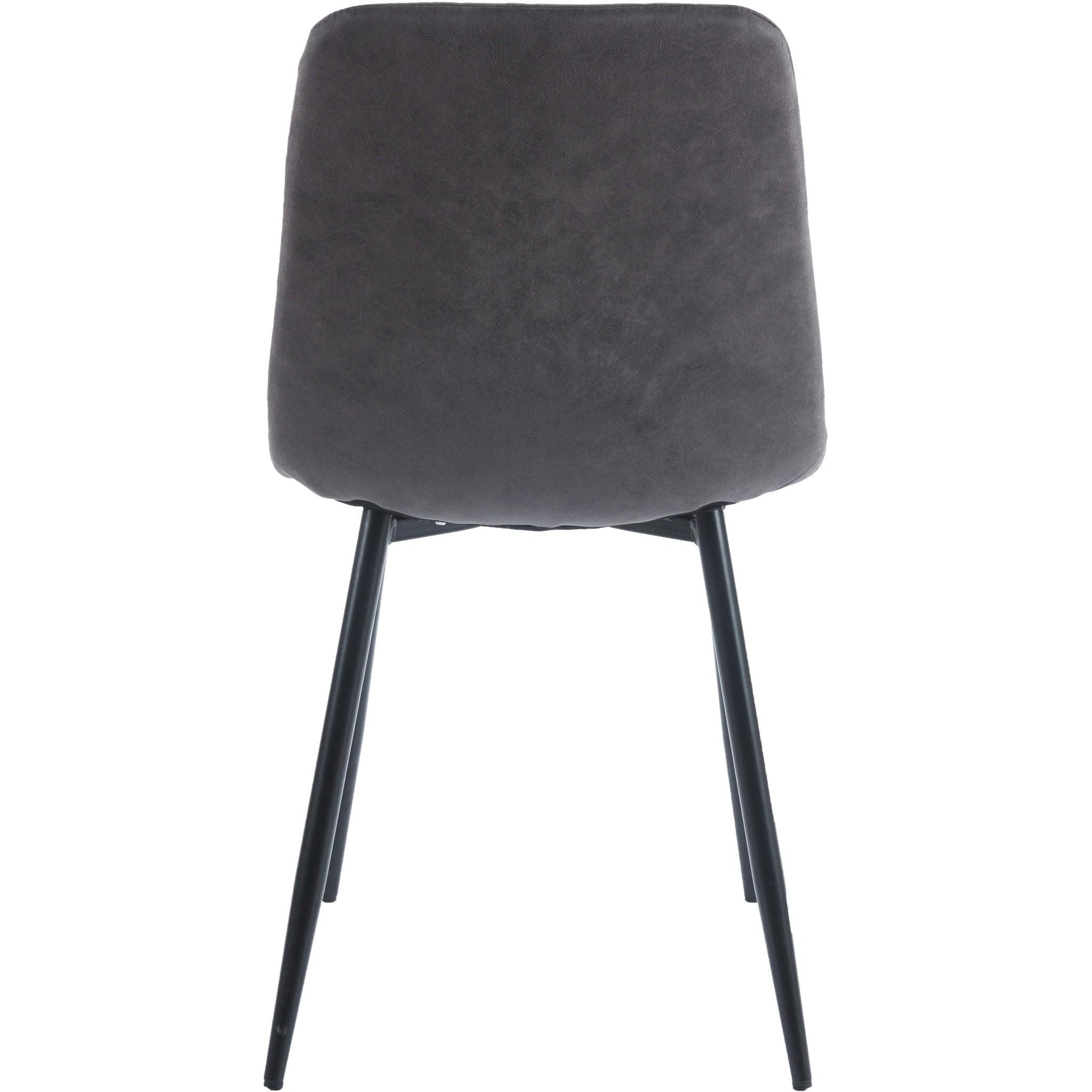 Fenton Dining Chair X2 Per Box - Dark Grey Suede Fabric