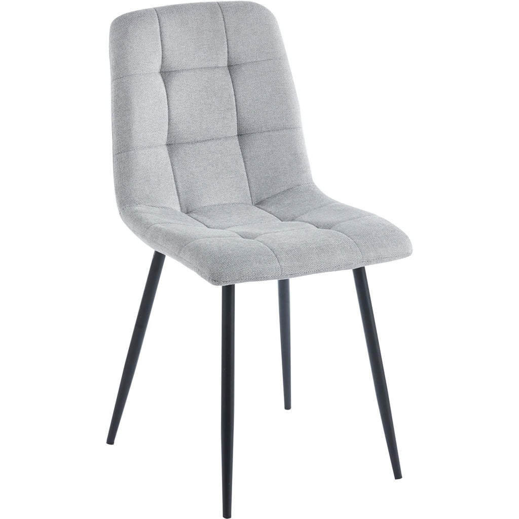 Fenton Dining Chair X2 Per Box - Light Grey Fabric