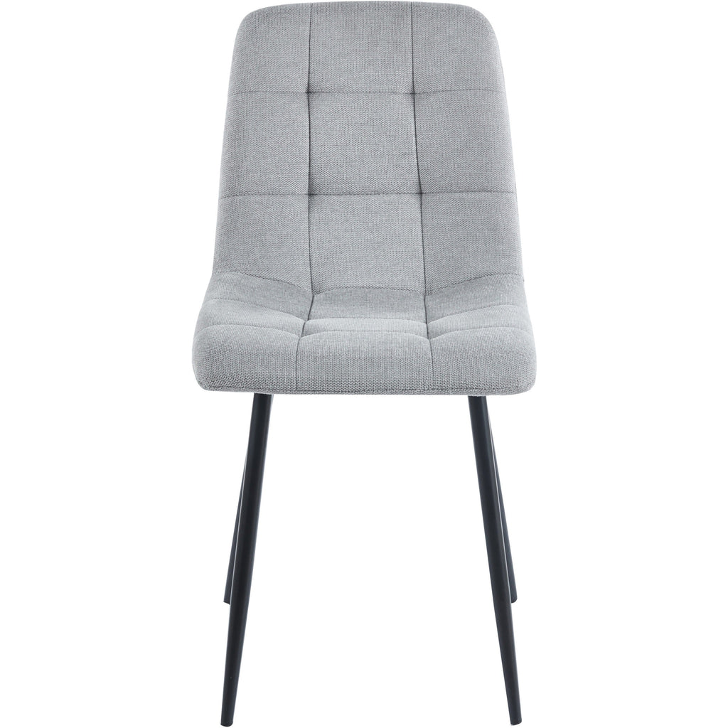 Fenton Dining Chair X2 Per Box - Light Grey Fabric