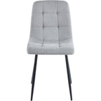 Fenton Dining Chair X2 Per Box - Light Grey Fabric