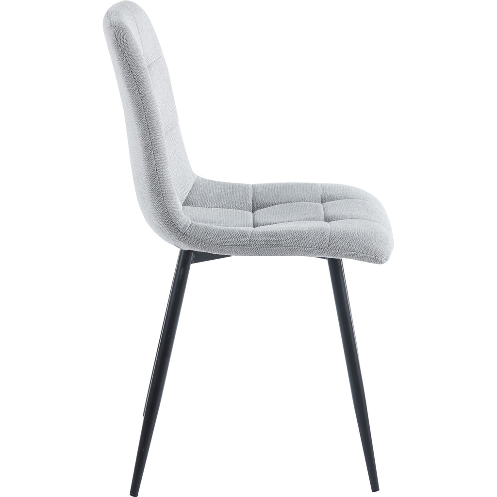 Fenton Dining Chair X2 Per Box - Light Grey Fabric