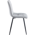Fenton Dining Chair X2 Per Box - Light Grey Fabric