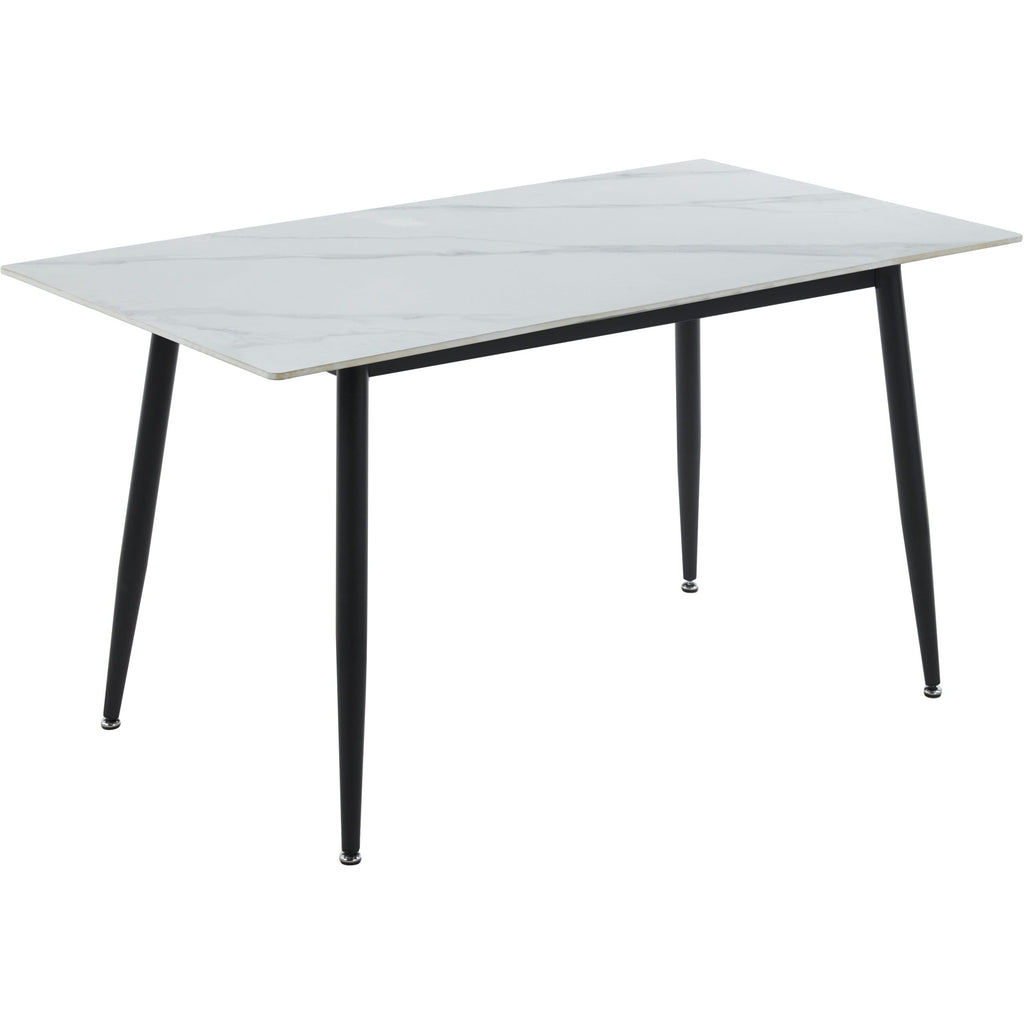 Fenton Dining Table - White Marble Stone Effect