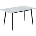 Fenton Dining Table - White Marble Stone Effect
