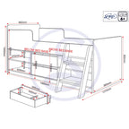 Felix Low Sleeper Bed - Grey