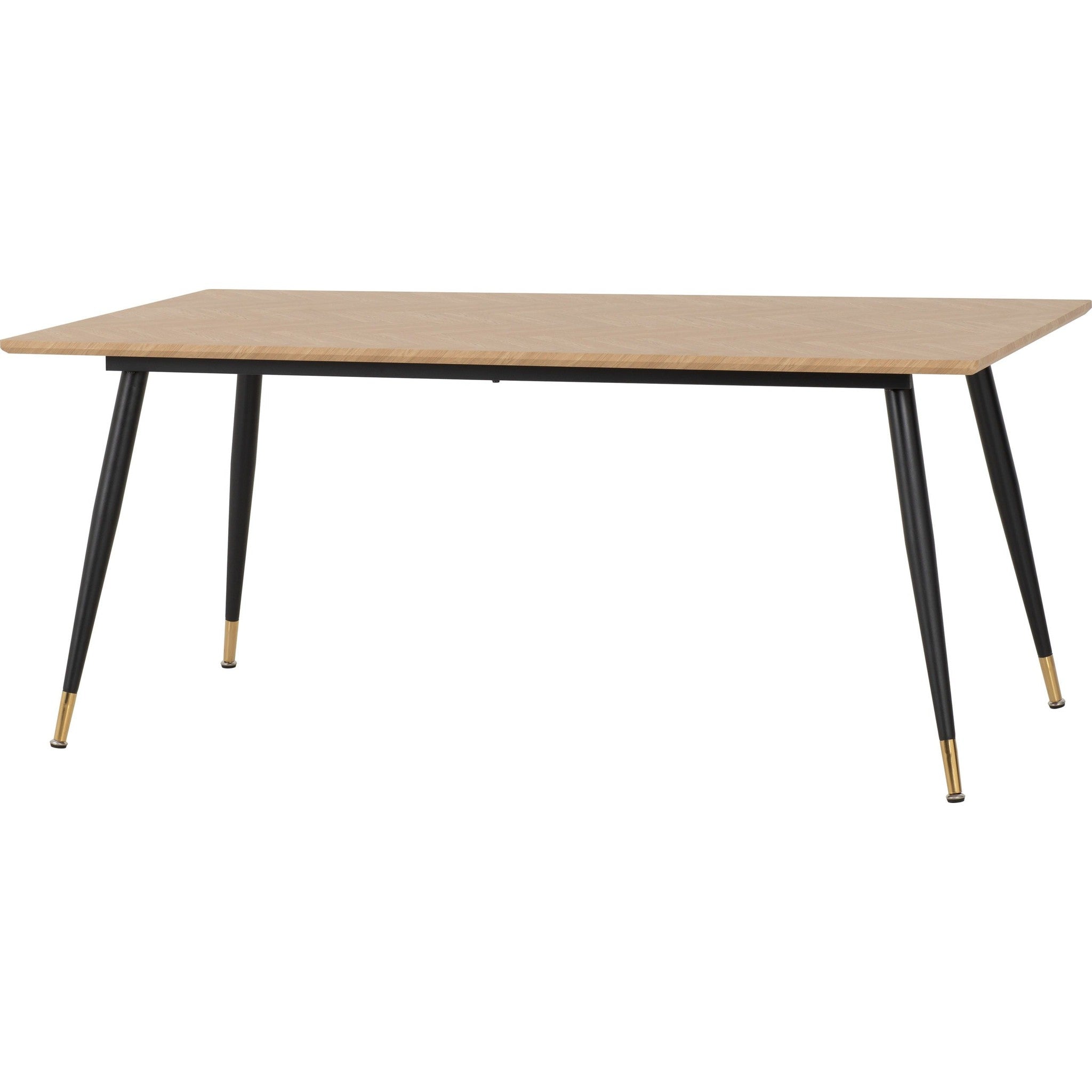 Hamilton Large Dining Table - Medium Oak Effect/Black