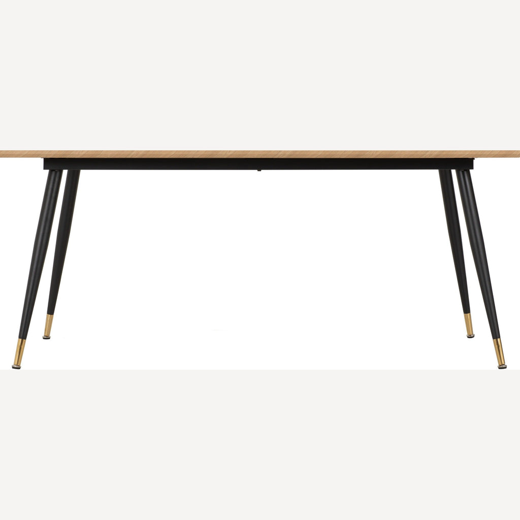 Hamilton Large Dining Table - Medium Oak Effect/Black