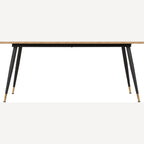 Hamilton Large Dining Table - Medium Oak Effect/Black