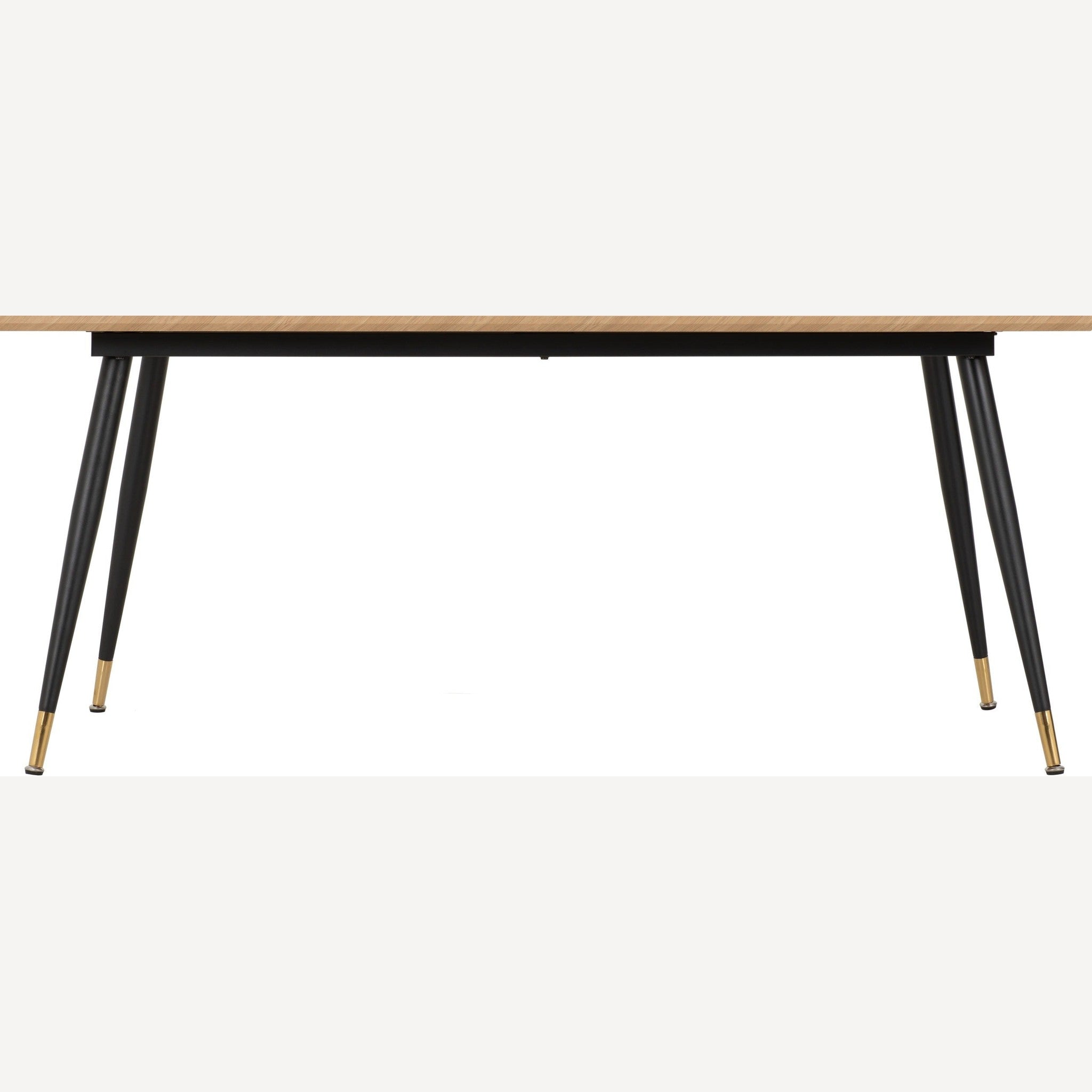 Hamilton Large Dining Table - Medium Oak Effect/Black