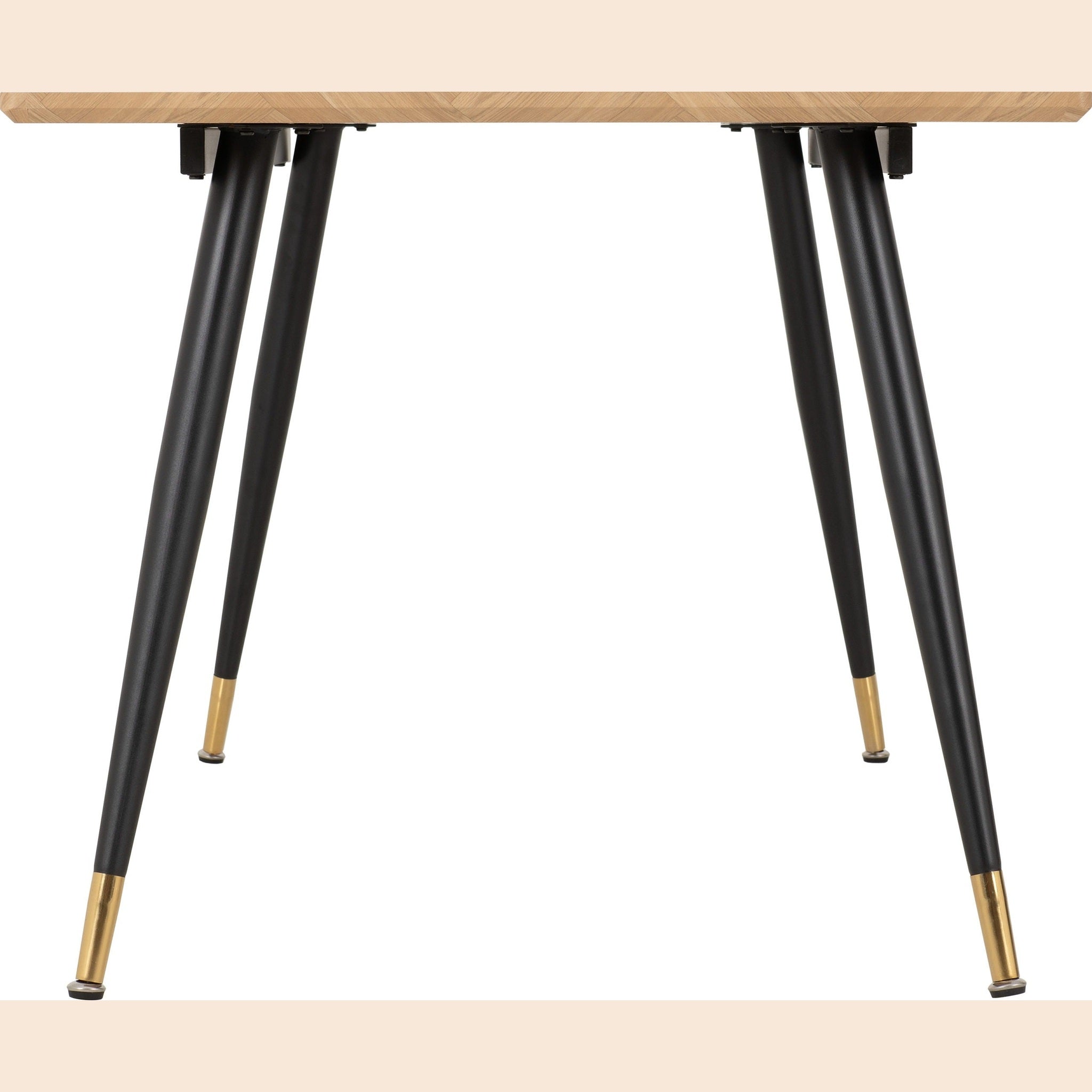 Hamilton Large Dining Table - Medium Oak Effect/Black