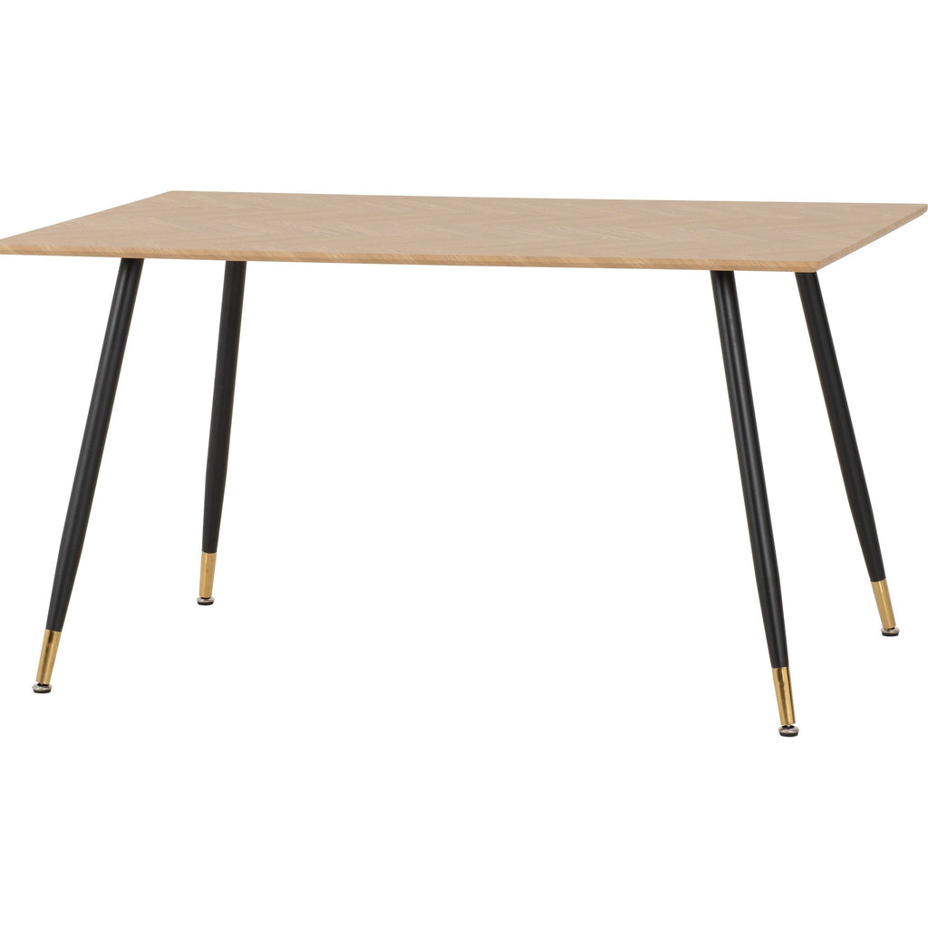 Hamilton Medium Dining Table - Medium Oak Effect/Black