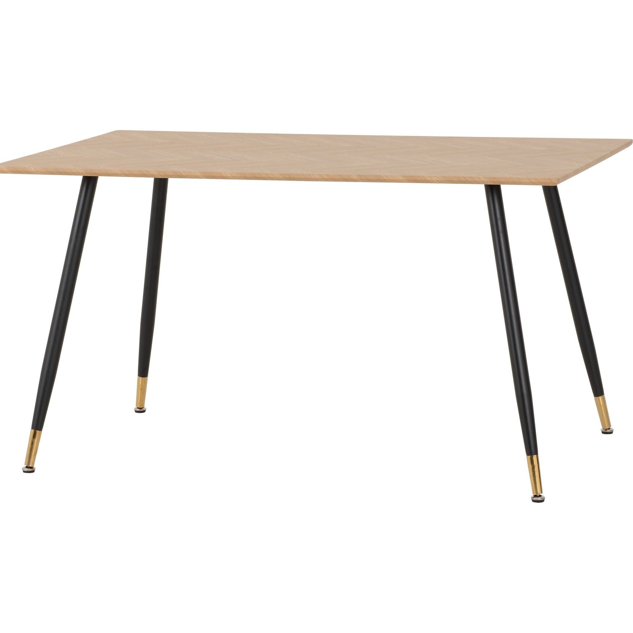 Hamilton Medium Dining Table - Medium Oak Effect/Black