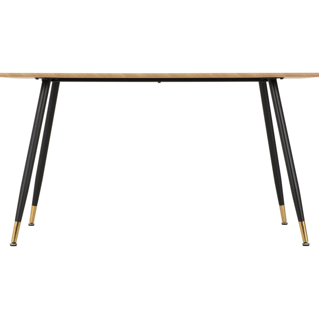 Hamilton & Avery Medium Dining Set X4 Chairs - Medium Oak Effect/Sapphire Blue Velvet