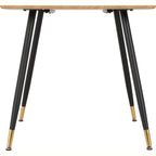 Hamilton Medium Dining Table - Medium Oak Effect/Black