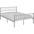 Harlow 4'6" Bed - Silver