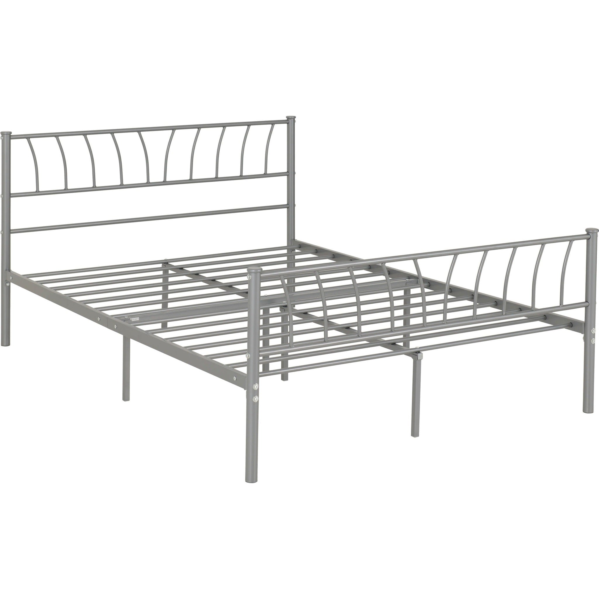 Harlow 4'6" Bed - Silver
