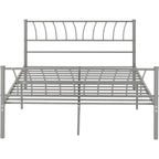 Harlow 4'6" Bed - Silver
