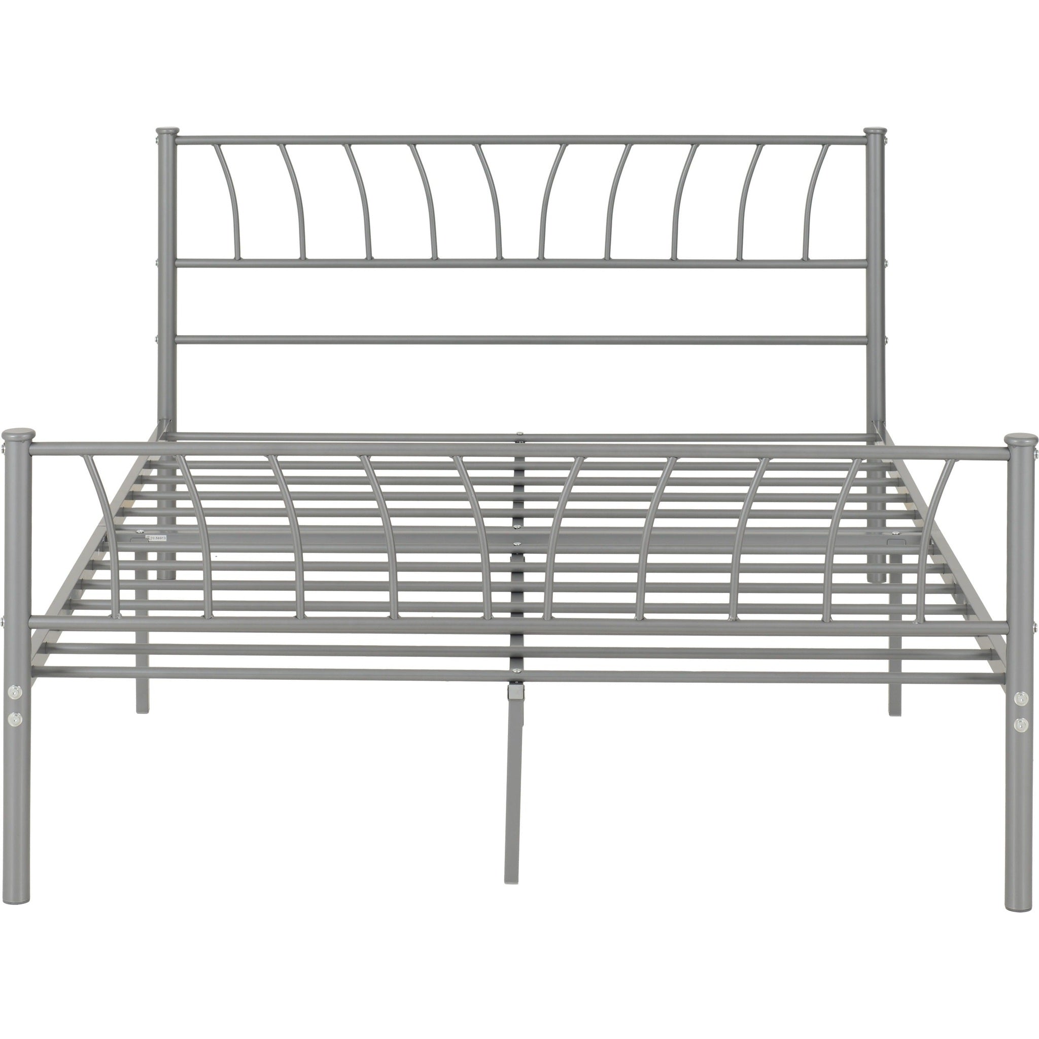 Harlow 4'6" Bed - Silver