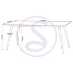 Hamilton Large Dining Table - Medium Oak Effect/Black