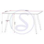 Hamilton Medium Dining Table - Medium Oak Effect/Black