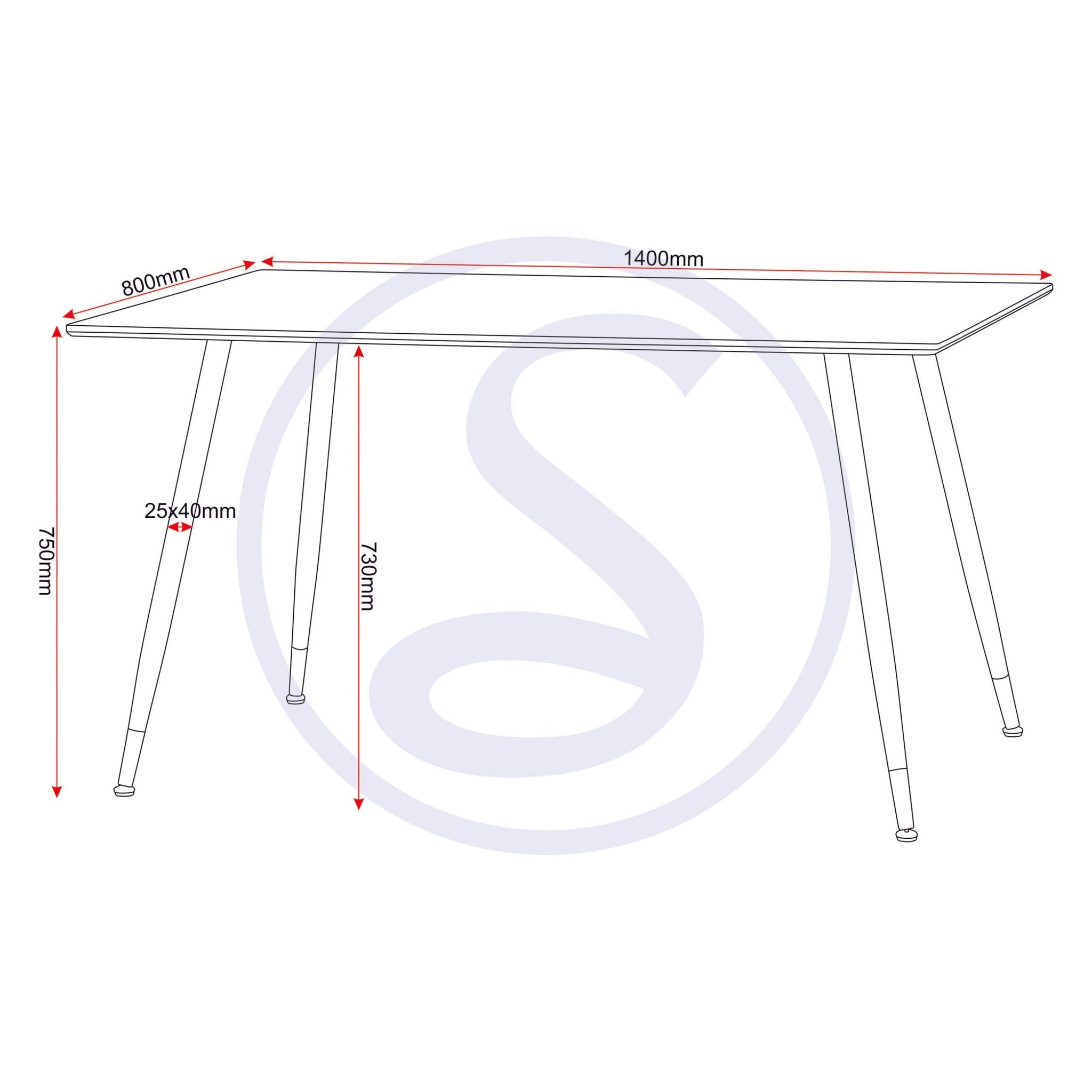 Hamilton & Quebec Medium Dining Set X4 Chairs - Medium Oak Effect/Brown Pu