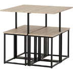 Kent 1+4 Stowaway Dining Set - Sonoma Oak Effect/Black