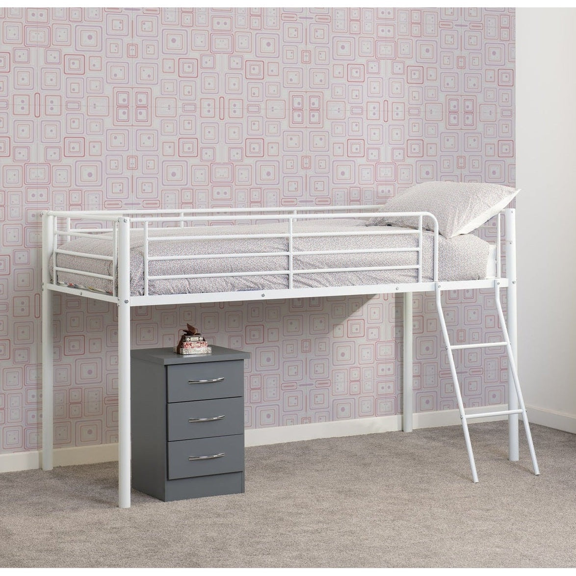 Kora Mid Sleeper Bed - White