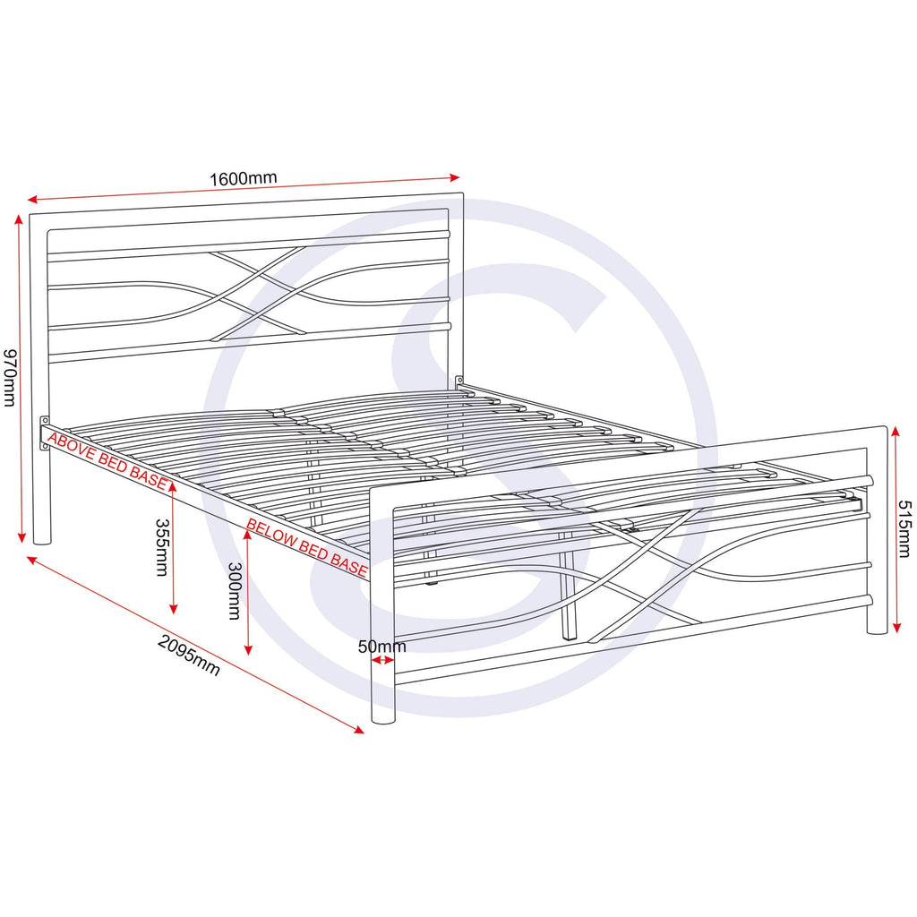 Kelly 5' Bed - Black