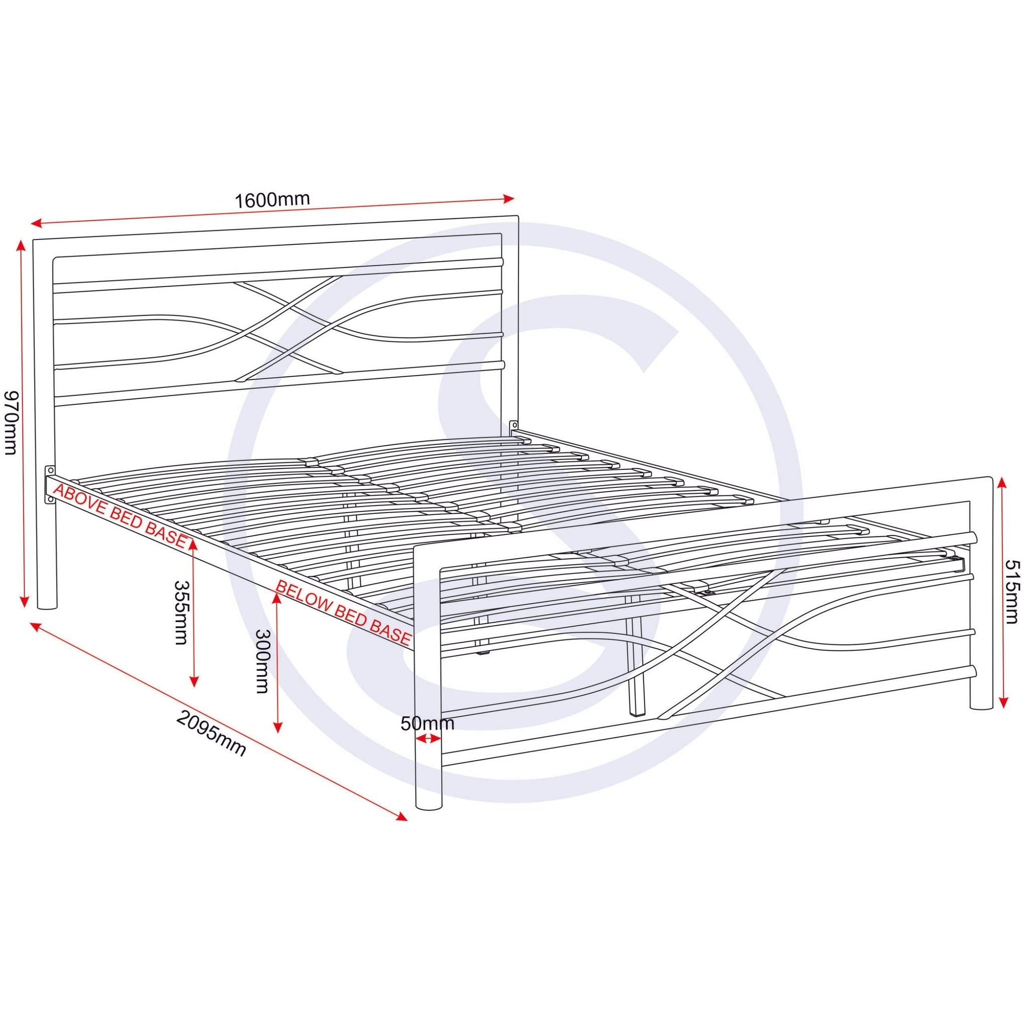 Kelly 5' Bed - Black
