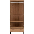 Leon 2 Door 1 Drawer Wardrobe - Medium Oak Effect