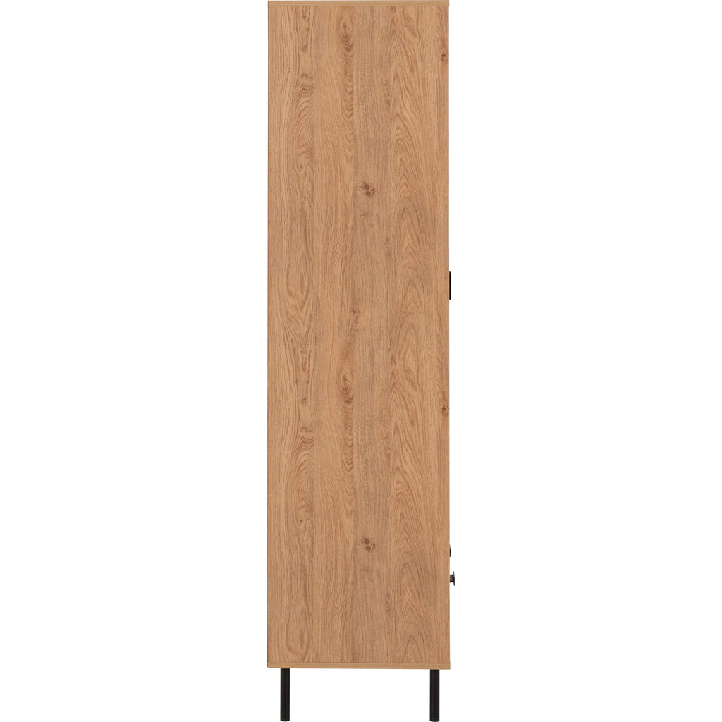 Leon 2 Door 1 Drawer Wardrobe - Medium Oak Effect