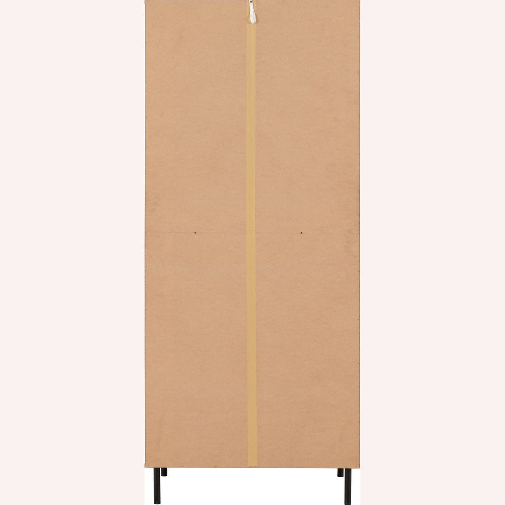 Leon 2 Door 1 Drawer Wardrobe - Medium Oak Effect