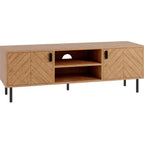 Leon 2 Door Tv Unit - Medium Oak Effect
