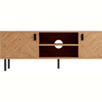 Leon 2 Door Tv Unit - Medium Oak Effect