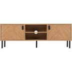 Leon 2 Door Tv Unit - Medium Oak Effect