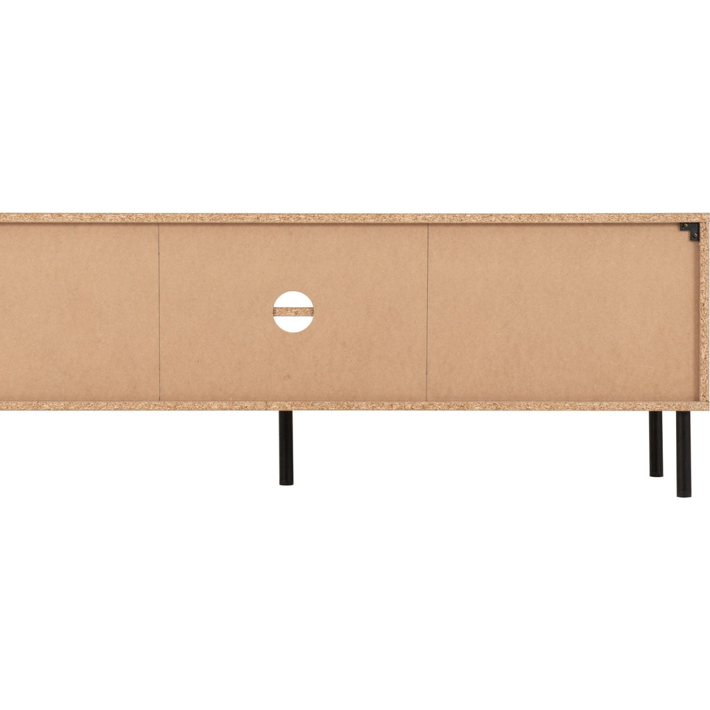 Leon 2 Door Tv Unit - Medium Oak Effect