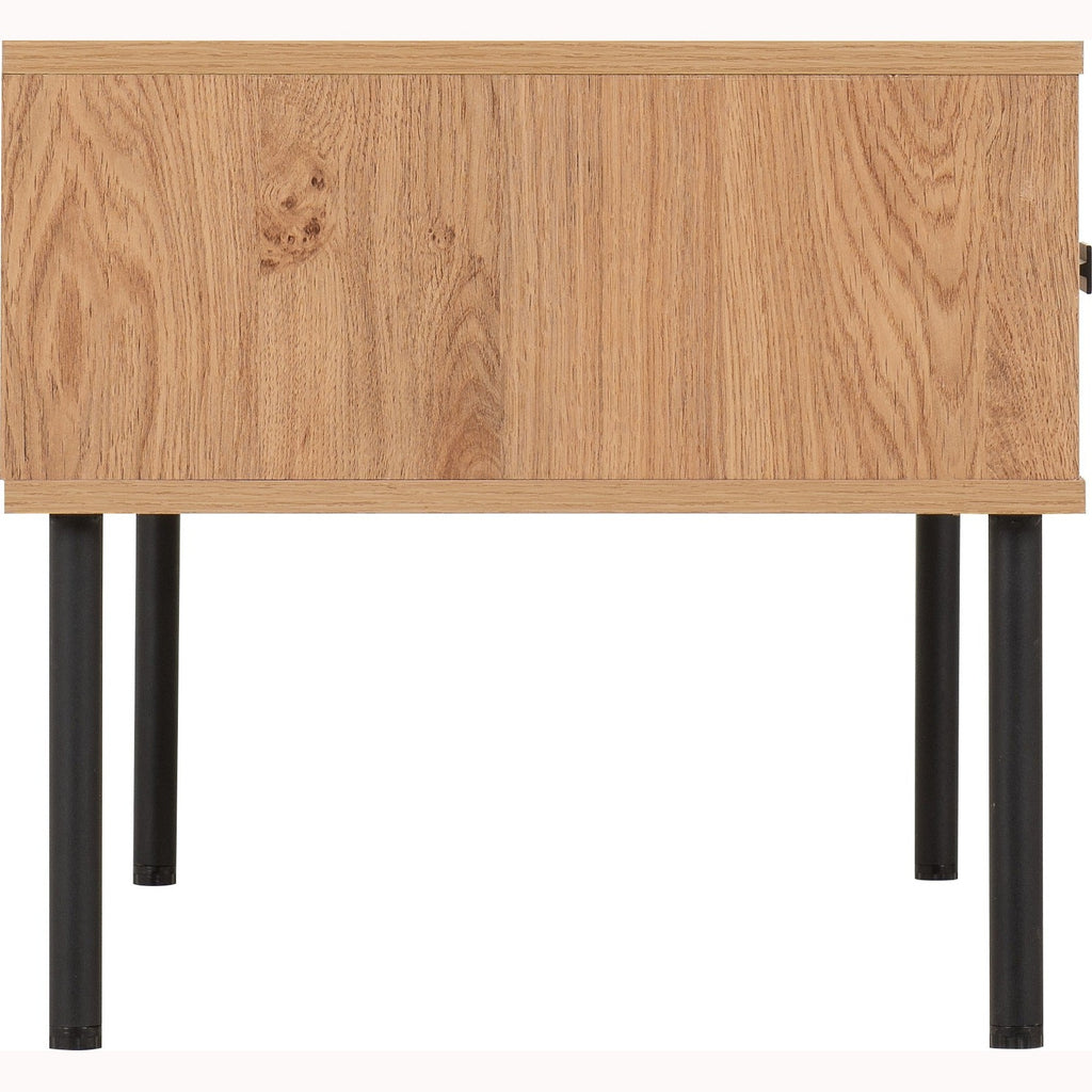 Leon 2 Drawer Coffee Table - Medium Oak Effect