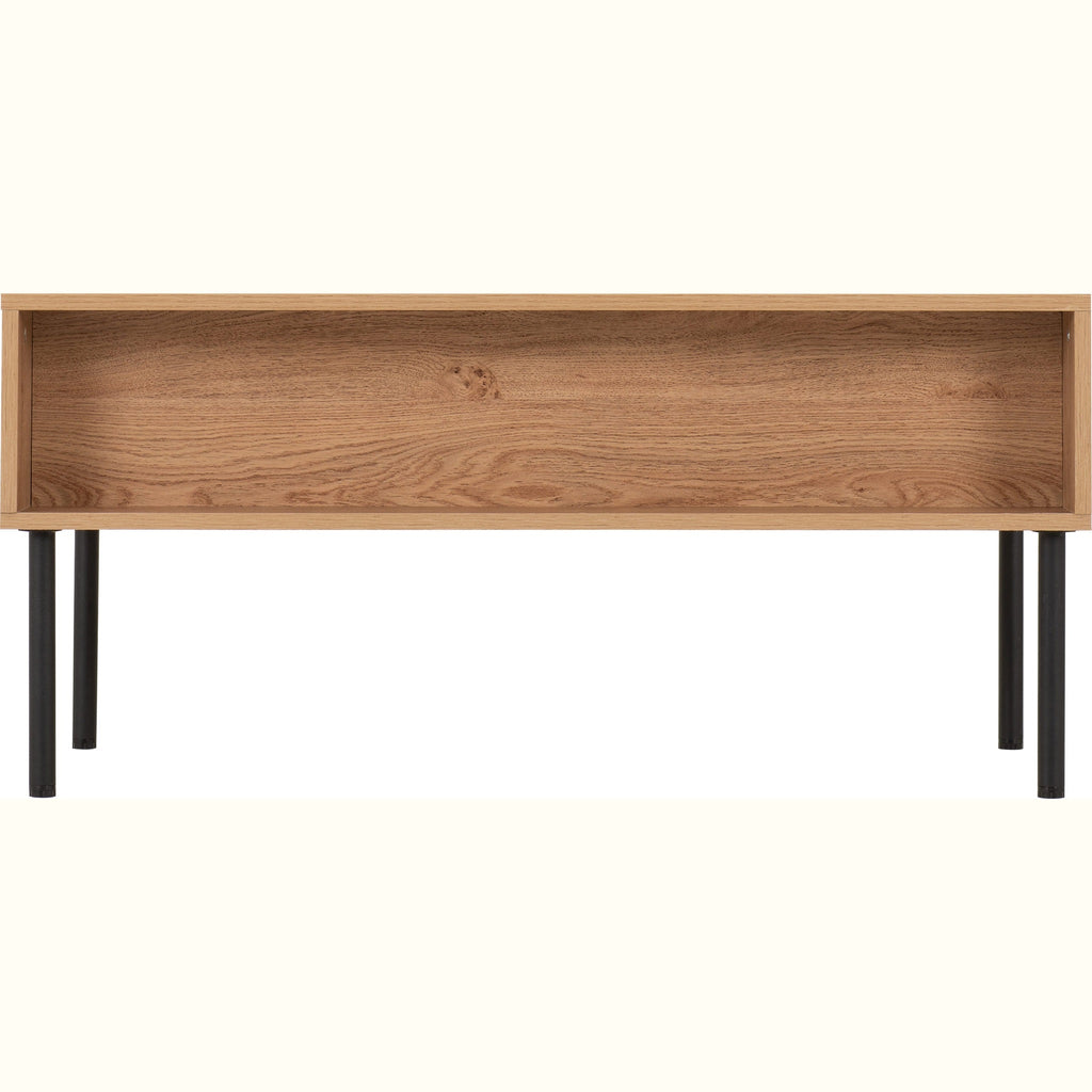 Leon 2 Drawer Coffee Table - Medium Oak Effect